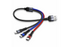 Кабель USAMS Combo Lightning/Micro USB/Type-C US-SJ410 U26 |0.35m, 2A| Black, Black