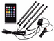 Світлодіодний RGB лента для підсвічування салону автомобіля з пультом дистанційного керування 4 шт по 9 лід ELITE LUX