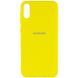 Чехол для Samsung A02 Silicone Full с закрытым низом и микрофиброй Желтый / Flash