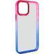 Чехол TPU+PC Fresh sip series для Apple iPhone 11 (6.1") Синий / Розовый