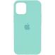 Чехол для Apple iPhone 12 | 12 Pro Silicone Full / закрытый низ (Бирюзовый / Ice Blue)