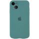 Чехол для Apple iPhone 13 Silicone Full camera закрытый низ + защита камеры / Зеленый / Pine green