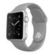 Силиконовый ремешок для Apple watch 42mm / 44mm (Серый / Mist Blue)