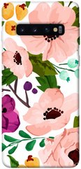 Чохол для Samsung Galaxy S10 PandaPrint Акварельні квіти квіти