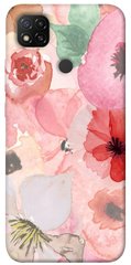 Чохол для Xiaomi Redmi 9C PandaPrint Акварельні квіти 3 квіти