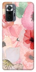 Чохол для Xiaomi Redmi Note 10 Pro Акварельні квіти 3 квіти