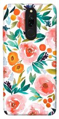 Чехол для Xiaomi Redmi 8 PandaPrint Акварельные цветы 2 цветы