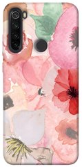 Чехол для Xiaomi Redmi Note 8T PandaPrint Акварельные цветы 3 цветы