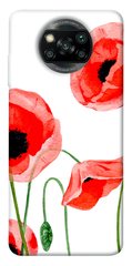 Чехол для Xiaomi Poco X3 NFC PandaPrint Акварельные маки цветы