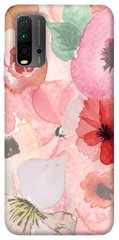 Чохол для Xiaomi Redmi Note 9 4G / Redmi 9 Power / Redmi 9T PandaPrint Акварельні квіти 3 квіти