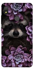 Чехол для TECNO POP 3 PandaPrint Енот в цветах цветы