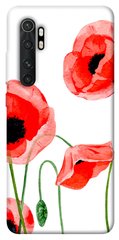 Чехол для Xiaomi Mi Note 10 Lite PandaPrint Акварельные маки цветы