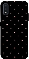 Чехол для Samsung Galaxy A01 PandaPrint Сердечки паттерн