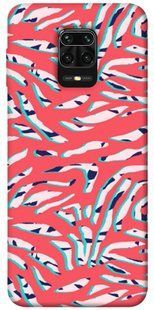 Чехол для Xiaomi Redmi Note 9s / Note 9 Pro / Note 9 Pro Max Red Zebra print паттерн
