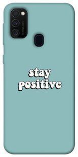 Чехол для Samsung Galaxy M30s / M21 PandaPrint Stay positive надписи
