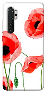 Чехол для Xiaomi Mi Note 10 Lite PandaPrint Акварельные маки цветы