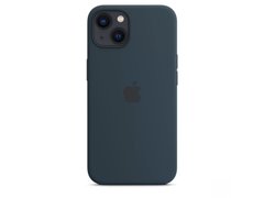 Чехол Silicone case Original 1:1 (AAA) with Magsafe для Apple iPhone 13 (6.1") (Синий / Abyss Blue)