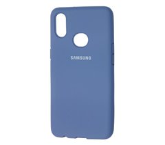 Чехол для Samsung Galaxy A10s (A107) Silicone Full лавандовый-серый  c закрытым низом и микрофиброю