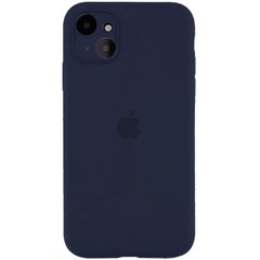 Чехол для Apple iPhone 13 Silicone Full camera закрытый низ + защита камеры / Темно-синий / Midnight blue