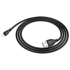 Кабель HOCO Lightning Ultimate silicone charging data cable X61 |1m, 2.4A| Black, Black