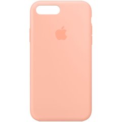 Чехол для Apple iPhone 7 plus / 8 plus Silicone Case Full с микрофиброй и закрытым низом (5.5"") Оранжевый / Grapefruit