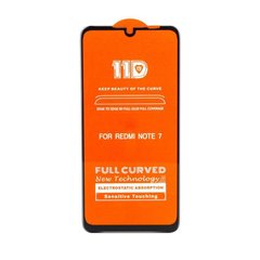 11D (5D+) стекло для Xiaomi Redmi Note 7 Black Черное - Полный клей, Черный