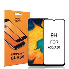 5D стекло изогнутые края для Samsung A30 / A20 Premium Smart Boss™ Черное, Черный