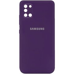 Чехол для Samsung Galaxy A31 Silicone Full camera закрытый низ + защита камеры Фиолетовый / Purple