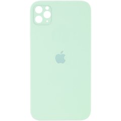 Чехол для Apple iPhone 11 Pro Silicone Full camera / закрытый низ + защита камеры (Бирюзовый / Light Turquoise)