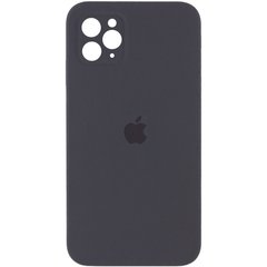 Чехол для Apple iPhone 11 Pro Max Silicone Full camera закрытый низ + защита камеры (Серый / Dark Gray)