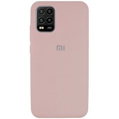 Чехол для Xiaomi Mi 10 Lite Silicone Full Розовый / Pink Sand с закрытым низом и микрофиброй