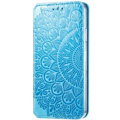 Кожаный чехол книжка GETMAN Mandala (PU) для Samsung Galaxy S20 FE (Синий)