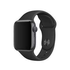 Силиконовый ремешок для Apple watch 38mm / 40mm (Черный / Black)