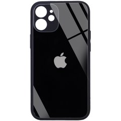 TPU+Glass чехол GLOSSY Logo Full camera (opp) для Apple iPhone 12 mini (5.4") (Черный)
