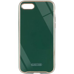 TPU+Glass чехол Venezia для Apple iPhone 7 / 8 / SE (2020) (4.7") (Зеленый / Dark Green)