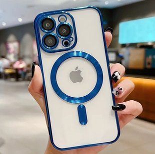 Чехол для iPhone 15 Plus Shining Case with Magsafe + стекло на камеру
