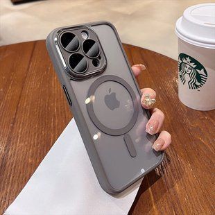 Чохол для iPhone 14 Premium acrylic case Затемнена стінка + скло на камеру Natural Titanium