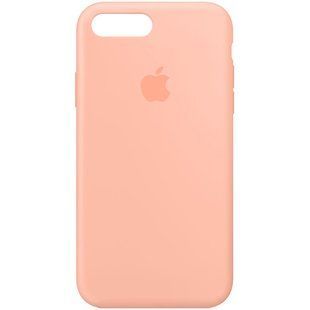 Чехол для Apple iPhone 7 plus / 8 plus Silicone Case Full с микрофиброй и закрытым низом (5.5"") Оранжевый / Grapefruit