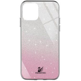 TPU + Glass чохол Swarovski для Apple iPhone 13 (6.1") (Рожевий)