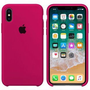 Чехол silicone case for iPhone X/XS Hot Pink / Розовый