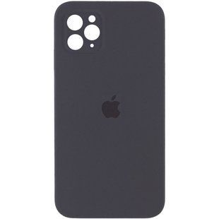 Чехол для Apple iPhone 11 Pro Max Silicone Full camera закрытый низ + защита камеры (Серый / Dark Gray)