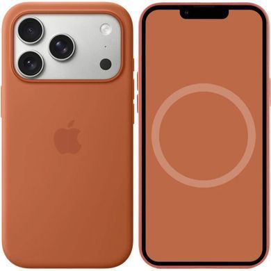 Чохол Silicone case Original 1:1 (AAA) with Magsafe для Apple iPhone 17 Pro Max (Теракотовий / Terra Cotta)