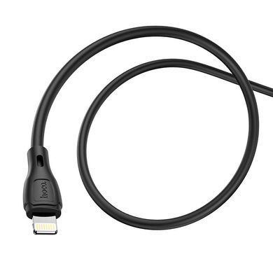 Кабель HOCO Lightning Ultimate silicone charging data cable X61 |1m, 2.4A| Black, Black