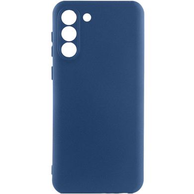 Чехол для Samsung Galaxy S22 Silicone Full camera закрытый низ + защита камеры Синий / Midnight blue