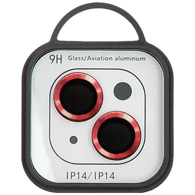 Захисне скло Metal Classic на камеру (в упак.) Apple iPhone 14 (6.1"") / 14 Plus (6.7"") Червоний / Red