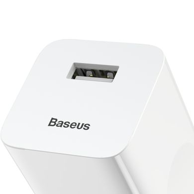 Адаптер мережевий BASEUS for Qi quick charge | 1USB, 2.4A, QC3.0 | (CCALL-BX02) white