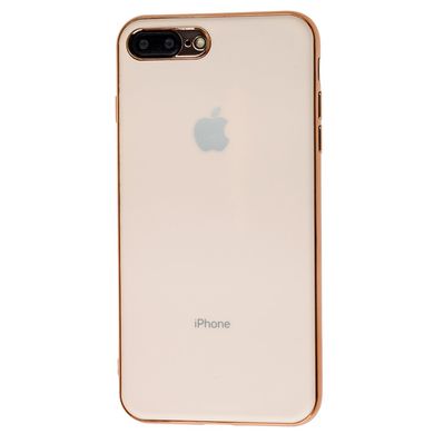 Чехол для iPhone 7 Plus / 8 Plus Silicone case матовый (TPU) розово-золотистый