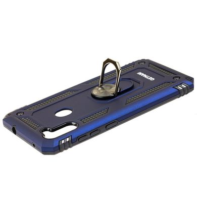 Ударопрочный чехол Serge Ring for Magnet для Samsung Galaxy A11 / M11 Синий/ Противоударный, бронированный