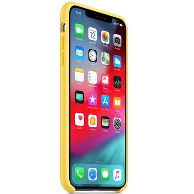 Чехол Silicone case orig 1:1 (AAA) для Apple iPhone X / Xs (Желтый / Canary Yellow)