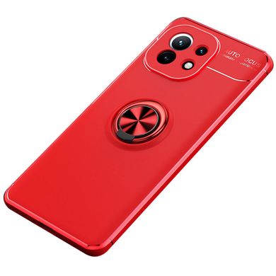 TPU чехол Deen ColorRing под магнитный держатель (opp) для Xiaomi Mi 11 (Красный / Красный)